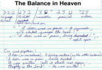 Balance in Heaven aspect of bible code.
