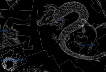 The constellation of the dragon attempting to take the crown, just like in the bible code.