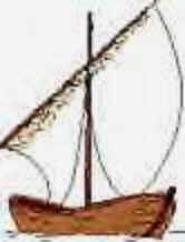 A drawing of a fishing boat as used in time of Christ.