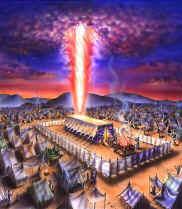 When Israel left Egypt they were led by a pillar of cloud and fire. The fence around the tabernacle later became the high walls around the temple and Jerusalem, and ultimately set the stage of the imagery for the future great walls that surround the New Jerusalem, spoken of in the book of Revelation. 